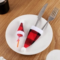Humgreen Božić Santa šeširi Silverware Holders - Xmas party večera za večeru za večeru Diresionice isporučuje