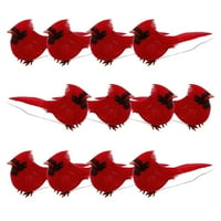 Crveni robin ptica božićna dekoracija dekoracija vrlo simpatičnog umjetnog perja
