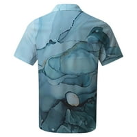 Rovga košulje muške modne ležerne prilike navrate od tiskanih kratkih rukava Havajska majica na plaži