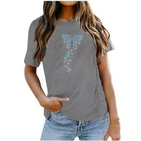 Ženske vrhove i bluze Ženske grafičke majice vrhovi kratkih rukava bluza Spring trendi Ljetni vrhovi