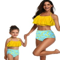 LUMENTO Majka i kćer Porodični kupaći kostimi bez rukava bez rukava i kupaći kostim za kupanje čipka