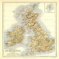 Britanski ISLES Geološki - Johnston - 23. 29. - Matte platno
