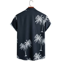 Muške havajske majice modno dugme dole tees vrhovi Ljetni muškarci Boja blok kratkih rukava tropska