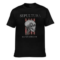 Muškarci Sepultura Quadra Skull Službena majica Pamučna moda Casual Okrugli vrat Kratki rukav Tees X-mali