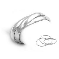 Sterling srebrne trokrevetne prstene veličine 4