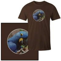 Muška fotografija portret plave papagajnog majica