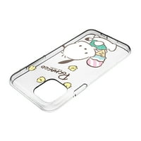iPhone Mini Case Sanrio Cute Clear Soft Jelly Cover - Pochacco Green