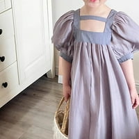 Dječje djece Dječje djevojke haljine slatko bubble rukave od svilenkaste haljine odjeća za djecu