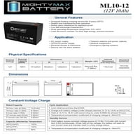 12V 10Ah SLA Zamjena baterije za CP1K CP2K CP3K 208V - Pack