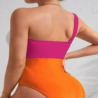Singreal ženski blok u boji izrezao je jedan rame za uvijanje s jednim kupaćem kostimu Monokini