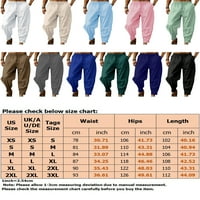 Colisha Muške posteljine hlače Čvrsto boje pantalone za crtanje Ljetni pant Lagani jogger elastični