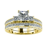 Izjava prstena Ležerni zglobni pribor za klirence Par prstenovi za njega i njenog luksuznog kvadratnog