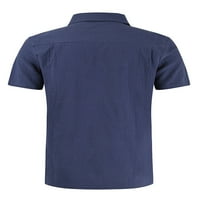 Sanviglor muns majica revel vrat na vratu Okrenite majicu ovratnika Henley Summerhirs Dnevna bluza mornar