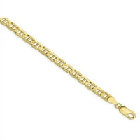 10k žuto zlato konkavno sidro ogrlica lanca