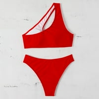 Ženski gudački bikini kupaći kostimi Bikini Solid Colleit kostim Split ženske nepravilne kupaće kostimi