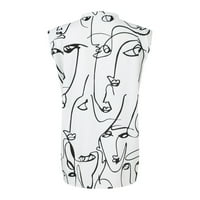 Vanjske esencijance Otemrcloc modna majica bez rukava za žene V-izreznim rezervoarom Torbe White m
