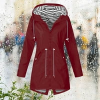 Vrijeme Kcavykas i Tru kišni jakne za žene Vodootporna kapuljača modna čvrstog kaputa na otvorenom Srednja