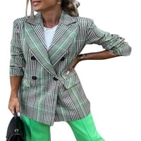 Nivieer Elegantni dugih rukava Slim Fit Blazers za žene Dame Ležerne prilike puštačke mreže Poslovne
