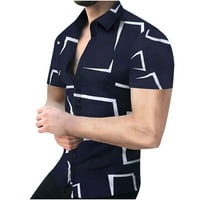 Awdenio vlage-wicking muške majice na raspolaganju muške tastere za muške lapele 3D print casual slim