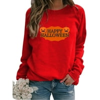 Tking modna dukserica za žene Halloween majice s dugim rukavima košulja Halloween Pulovers Duksev, Ležerne