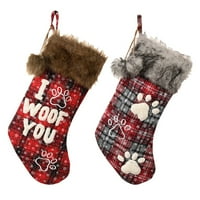 Fule Božićni vileski čarapa Merry Xmas poklon torba Sack čarape Santa prisutna