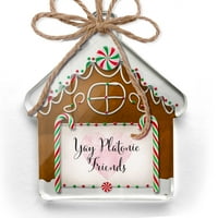 Ornament tiskani jedan oborio Yay Platonic Friends Valentinovo zadesio srce Božić Neonblond