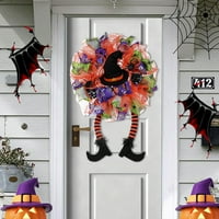 Anvazise Halloween Witch veštica vitna od vijeka za vrata bundeva ručna vrpca MESH DECOR SPIDER Zastrašujuća
