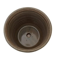 Ellora keramički sadnica sa priloženim tanjurom - Taupe - 6,75 6.5