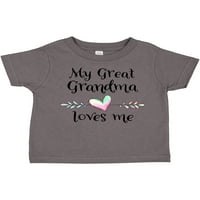 Inktastic moja velika baka voli me- srčani sjajni unuk dječaka za mali dječaka ili majica mališana