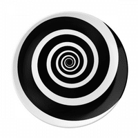 Ranjena linija za iluziju Spiralna ploča Dekorativni porculan salver za večeru