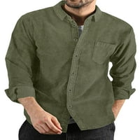 LUMENTO muškarci vrhovi džep na prsima košulje za košulju od remena Tunička majica mekani bluza spusti