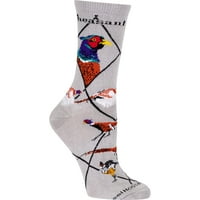 Ptice za fazan ptice Argile Siva 9-pamučna mješavina tkanine kraljevske čarape