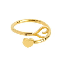 Prstenovi za žene Moja unuka Početna slova prstena za srce Srčana prstena Jednostavni modni nakit Popularni