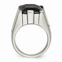 Čvrsto od nehrđajućeg čelika CR CZ Veličina prstena: 6; za odrasle i tinejdžere; Za žene i muškarce