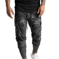 Muške sportske hlače elastične struine čvrste boje modne ugodne dnevne pantalone meka opušteno fit casual