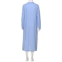 Mini haljine za žene kaftan pamuk V-izrez dugih rukava Casaul prevelizirani maxi duga haljina Bu l