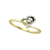 Jewels 10k žuti zlatni okrugli dijamant ženski ženski osnivanje svadbenog zaručničkog prstena CTTW