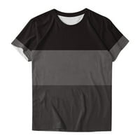 Ženski bluzes Crew Crt Solid Bluze Seksi ženske plus ljetne majice kratkih rukava Crni XXL