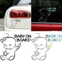 Slatka beba na brodu za automobile Suv reflektirajuće upozorenje znakova naljepnice naljepnice za crtanje