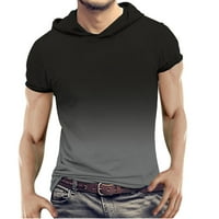 Muška 3D tiskana majica s kapuljačom s kapuljačom kratkih rukava majice Casual Tees Tops Unisex