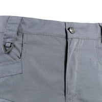 Smihono ponude muške kratke teretne hlače udobne salone casual mekani opušteni fit radno troši čvrste boje modne ugodne dnevne pantalone elastične struke pola kratke hlače sa džepom mužjak slobodno vrijeme Sivi XXL