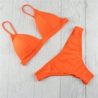 B91XZ High Strup kupaći kostimi za žene kupaći kostimi Solidni bikini Dva guranja Postavila kupaći kostim