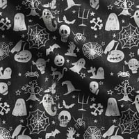 Soimoi Halloween Print, pamučni poplin, šivaće tkanina koja se prodaje u dvorištu široko, šivaće zanata