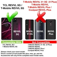 Vibecover tanak slučaj kompatibilan za TCL Revvl 5g, T-Mobile Revvl 5G, ukupni štitnik iz Fle TPU, korov