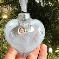Veki Božićna kugla Spomen-ukrasi Love Oblik Memorijalni ukras božićnog privjeska za spomen-rodbine božićni
