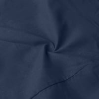 Pamučna posteljina dugih rukava Crew Crt SOLISA labavi bluze Žene Majice Čišćenje mornarice