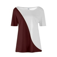 Cyzz Celler ženski modni ležerni temperament V-izrez labav geometrijski print majica kratkih rukava
