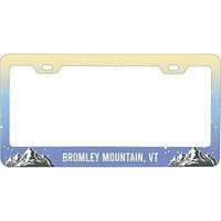 BROMLEY Mountain Vermont Ski snowboard Zimske avanture Metalna licenčna ploča okvir