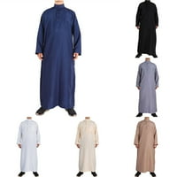 Plus muškarci muslimanska odjeća arapske saudijske dugih rukava Jubba Thobe Robe Tradicionalni