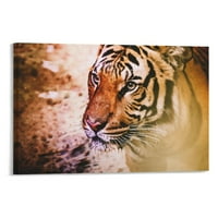 Životinje Tiger uokvirene platneni dekor, zidni umjetnički moderni kućni dekor